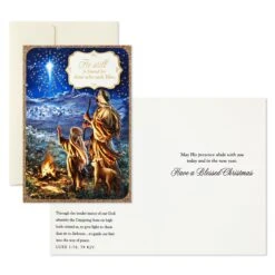 Hallmark Shepherds With Star Of Bethlehem Religious Boxed Christmas Cards, Pack Of 12 -Tomy Store 0001DSH1014 2