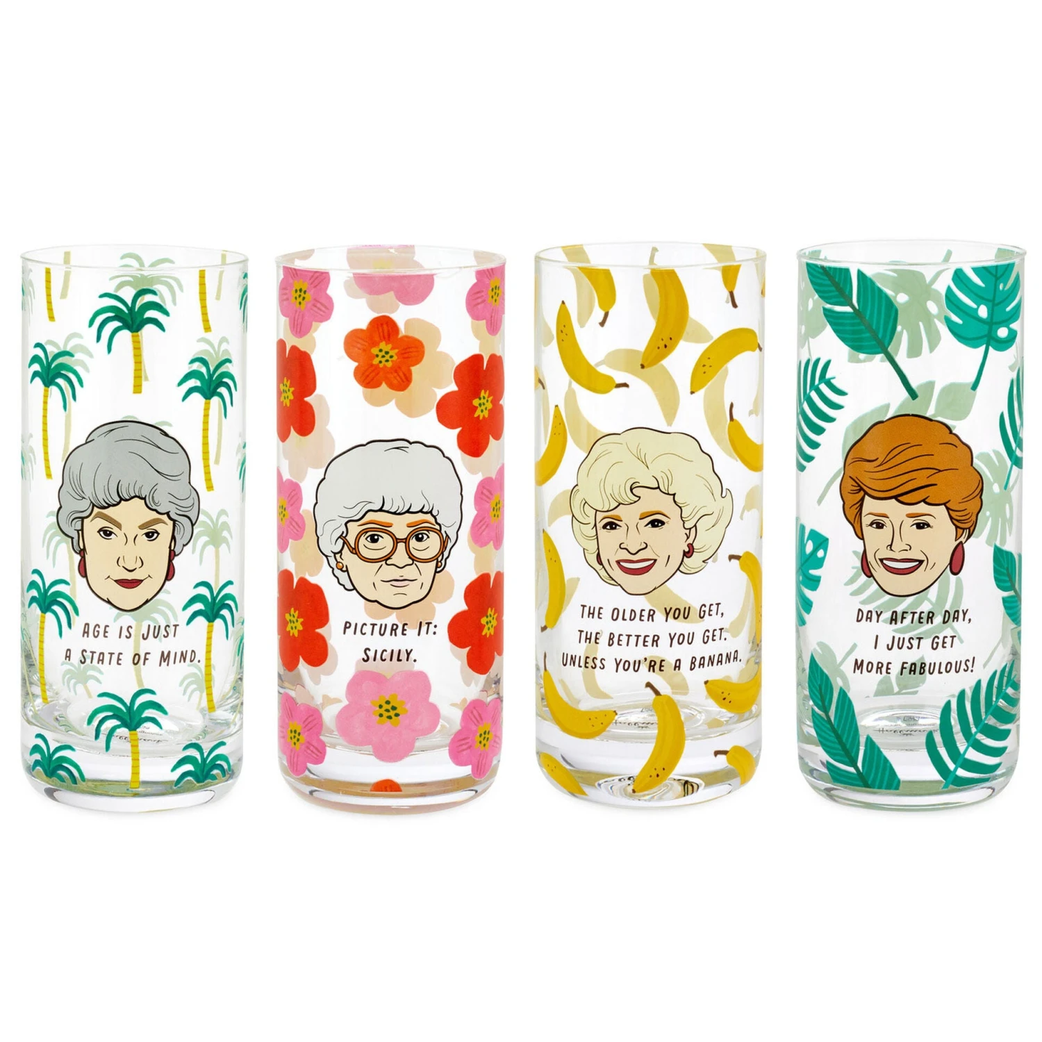 Hallmark The Golden Girls Glasses, Set Of 4 1 Hallmark The Golden Girls Glasses, Set Of 4