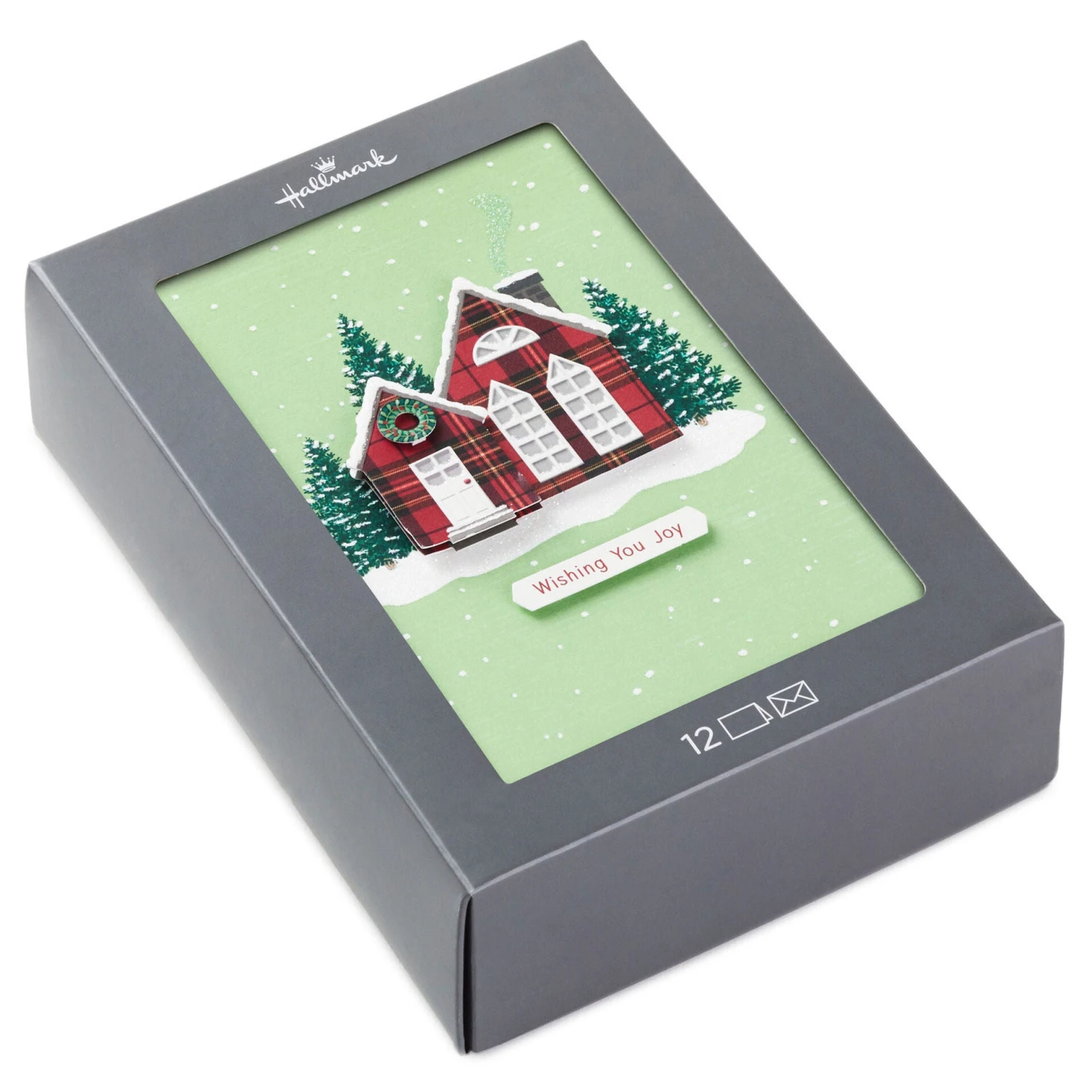 Hallmark Charming Plaid Cottage Boxed Christmas Cards, Pack Of 12 1 Hallmark Charming Plaid Cottage Boxed Christmas Cards, Pack Of 12