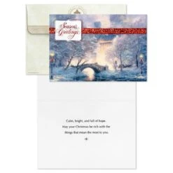 Hallmark Thomas Kinkade Central Park In Winter Boxed Christmas Cards, Pack Of 12 -Tomy Store 0001XPX1277 2