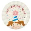 Happy Birthday To Me Girl Cake & Candle Plate