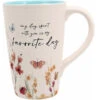 Meadows Of Joy Butterfly Floral 17 Oz. Mug Any Day Spent With You Is My Favorite Day