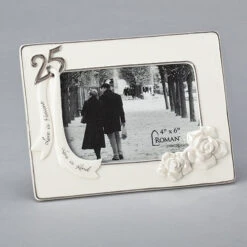25th Anniversary Love Is Patient Love Is Kind Frame Holds 4x6 Photo