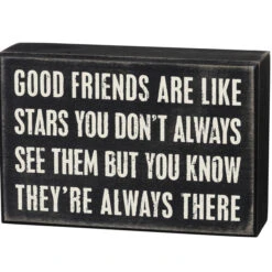 Wood Sign - Good Friends Are Like Stars