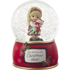 Precious Moments 2021 Girl Musical Snow Globe You Fill Me With Christmas Cheer Plays Tune Twelve Days Of Christmas