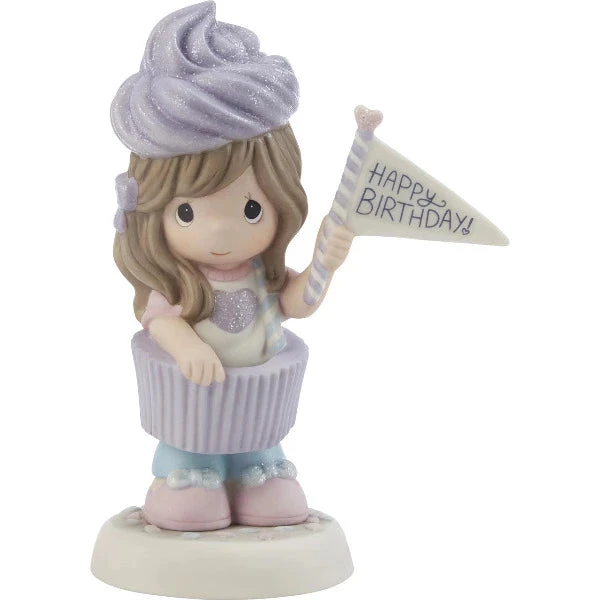 Precious Moments You're The Icing On My Cake Happy Birthday Brunette Girl As Cupcake Figurine 1 Precious Moments You're The Icing On My Cake Happy Birthday Brunette Girl As Cupcake Figurine