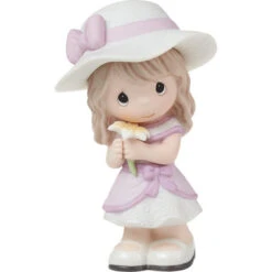 Precious Moments Rejoice In His Blessings Girl Holding Lily Porcelain Figurine
