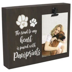 Malden The Road To My Heart Is Paved With Paw Prints 4"x6" Photo Clip Photo Frame