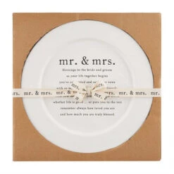 Mud Pie Mrs. And Mrs. Blessings To The Bride And Groom Platter