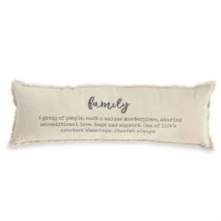 Mud Pie Washed Canvas Family Definition Pillow
