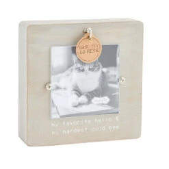My Favorite Hello And Hardest Goodbye Gray Pet Memorial Photo Frame