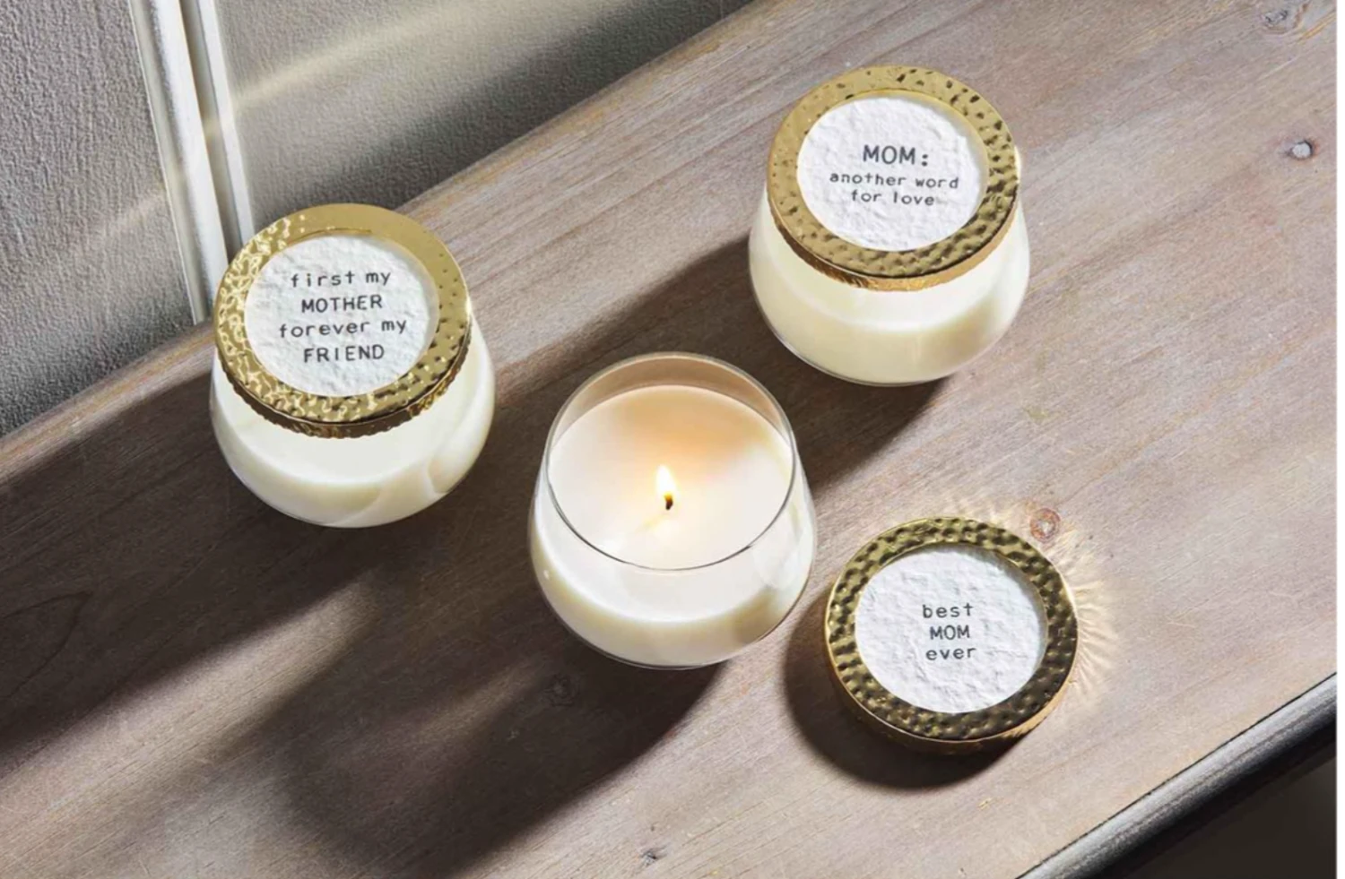 Mom Another Word For Love Glass Candle With Gold Lid 2 Mom Another Word For Love Glass Candle With Gold Lid - Image 2