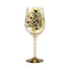 Lolita 21st Birthday Wine Glass In Gold And Black