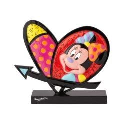Disney Mickey & Minnie Heart Block Figurine By Romero Britto