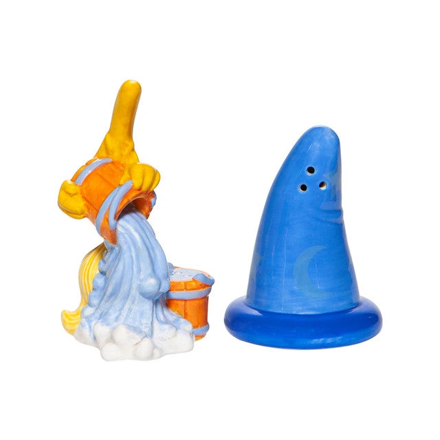 Disney Fantasia Sorcerer Hat & Broom Salt & Pepper Shakers 1 Disney Fantasia Sorcerer Hat & Broom Salt & Pepper Shakers