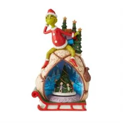 Jim Shore Dr. Seuss Grinch W/Lited Rotatable Scene