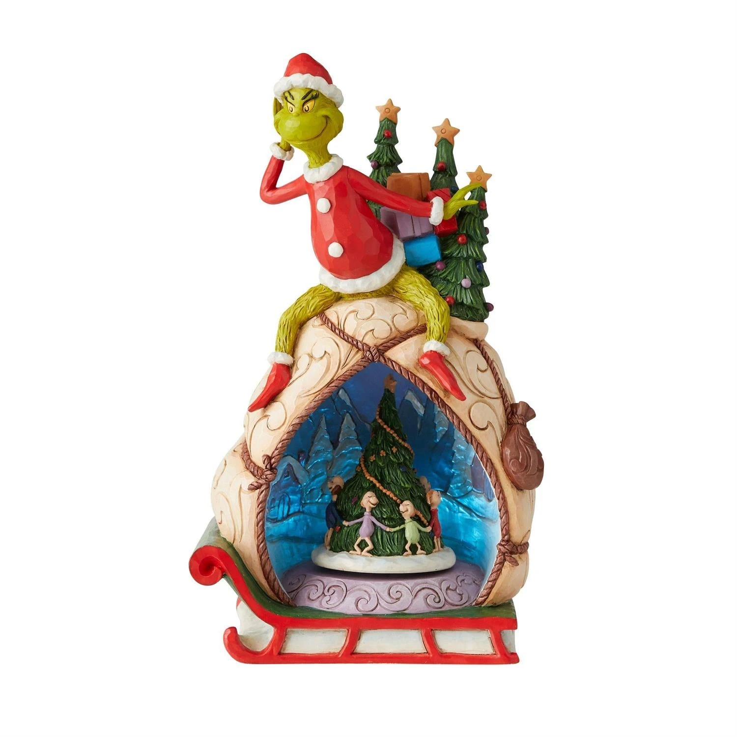 Jim Shore Dr. Seuss Grinch W/Lited Rotatable Scene 1 Jim Shore Dr. Seuss Grinch W/Lited Rotatable Scene