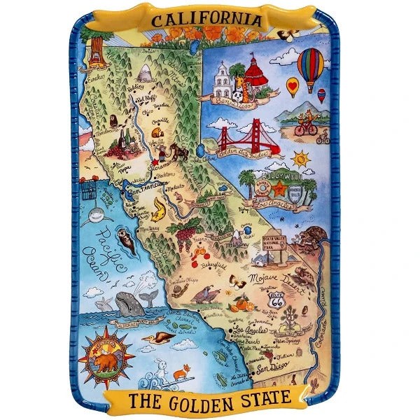 California State Large Rectangular Platter 1 California State Large Rectangular Platter