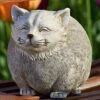 7.25" Chubby Cat Pudgy Pal Garden Statue
