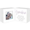 Malden Set Of 2 Grandma Sentiment Block And Picture Frame Holds 3" X 3" Photo