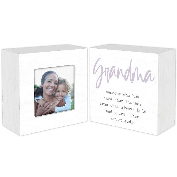 Malden Set Of 2 Grandma Sentiment Block And Picture Frame Holds 3" X 3" Photo 1 Malden Set Of 2 Grandma Sentiment Block And Picture Frame Holds 3" X 3" Photo