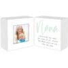 Malden Set Of 2 Nana Sentiment Block And Picture Frame Holds 3" X 3" Photo
