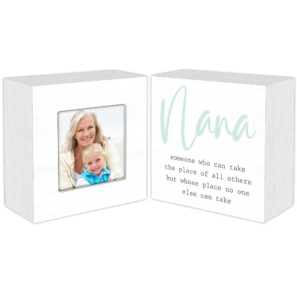 Malden Set Of 2 Nana Sentiment Block And Picture Frame Holds 3" X 3" Photo 1 Malden Set Of 2 Nana Sentiment Block And Picture Frame Holds 3" X 3" Photo