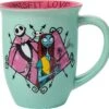 Silver Buffalo Disney Nightmare Before Christmas Jack And Sally Misfit Love Wide Rim Ceramic Mug, 16 Ounces