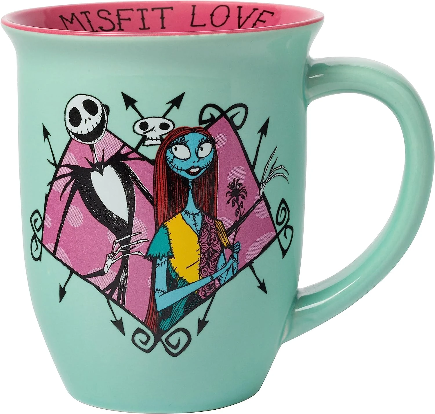 Silver Buffalo Disney Nightmare Before Christmas Jack And Sally Misfit Love Wide Rim Ceramic Mug, 16 Ounces 1 Silver Buffalo Disney Nightmare Before Christmas Jack And Sally Misfit Love Wide Rim Ceramic Mug, 16 Ounces