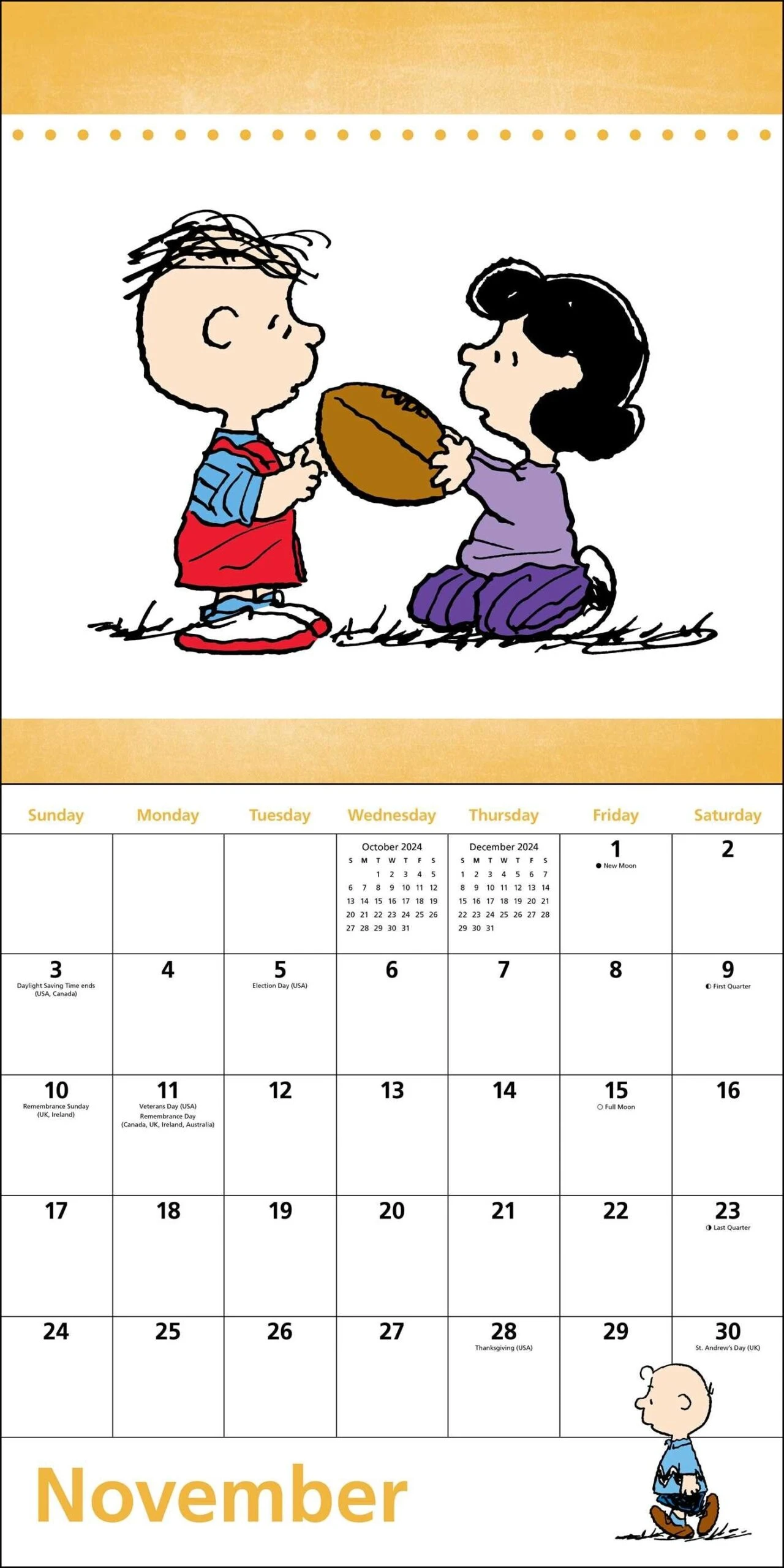 Peanuts 2024 Wall Calendar 2 Peanuts 2024 Wall Calendar - Image 2