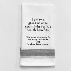 Kitchen Towel "Wine For Health Benefits"