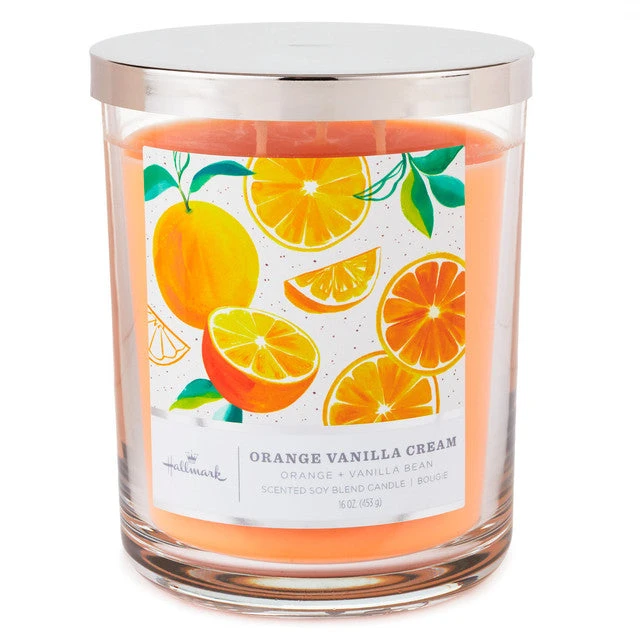 Hallmark Orange Vanilla Cream Scented 3-Wick Jar Soy Candle, 16 Oz. 1 Hallmark Orange Vanilla Cream Scented 3-Wick Jar Soy Candle, 16 Oz.