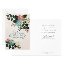 Hallmark DaySpring Floral Assorted Religious Anniversary Cards, Box Of 12 -Tomy Store DaySpring Floral Religious Anniversary Cards Assortment 1DSI4205 03