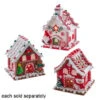 Light Up LED Gingerbread House With White Icing Trim Tabletop Figurine