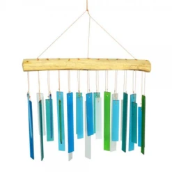 Seaglass And Driftwood Glass Windchime