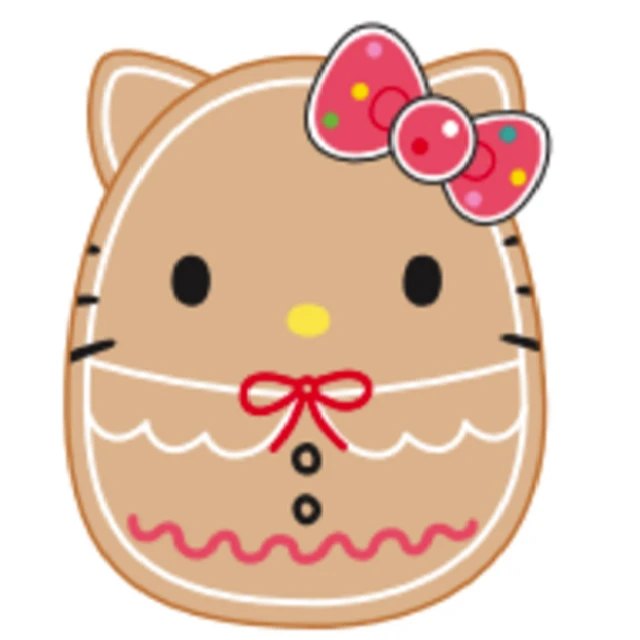 Christmas Squishmallow Sanrio Hello Kitty Gingerbread 8" Stuffed Plush By Kelly Toy 2 Christmas Squishmallow Sanrio Hello Kitty Gingerbread 8" Stuffed Plush By Kelly Toy - Image 2