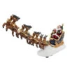 Santa In Sleigh With Flying Reindeers LED Lighted Tabletop