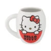 Hello Kitty Red And White 18 Oz. Oval Ceramic Mug