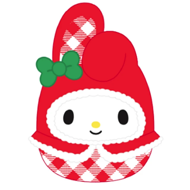 Christmas Squishmallow Sanrio My Melody In Red Gingham Outfit 10" Stuffed Plush By Kelly Toy 2 Christmas Squishmallow Sanrio My Melody In Red Gingham Outfit 10" Stuffed Plush By Kelly Toy - Image 2