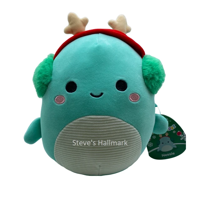 Christmas Squishmallow Nessie The Teal Sea Dino With Earmuffs 8" Stuffed Plush By Kelly Toy 1 Christmas Squishmallow Nessie The Teal Sea Dino With Earmuffs 8" Stuffed Plush By Kelly Toy