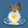 Glass Baron Butterfly Daisy Figurine