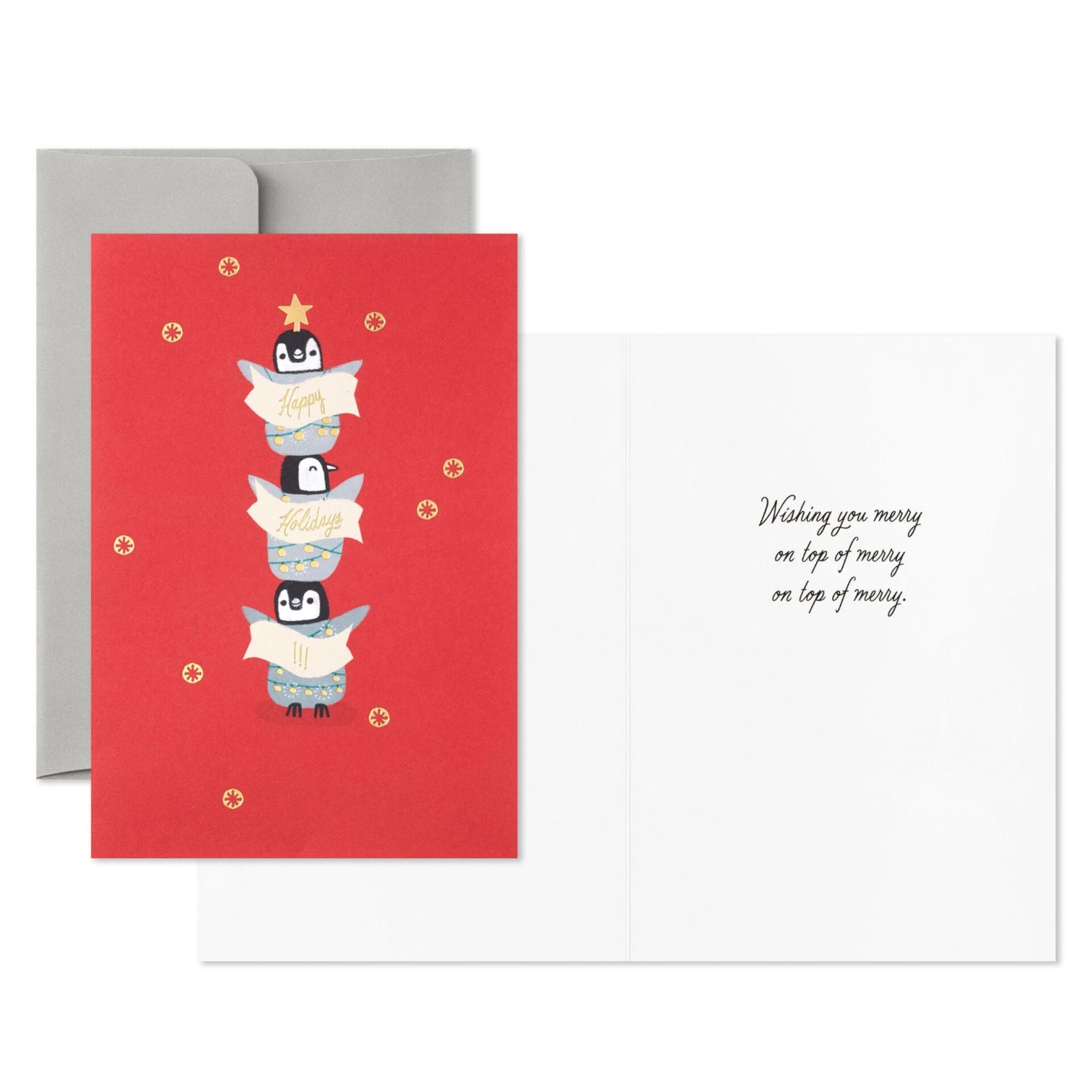 Hallmark Stacked Merry Penguins Packaged Christmas Cards, Set Of 5 2 Hallmark Stacked Merry Penguins Packaged Christmas Cards, Set Of 5 - Image 2