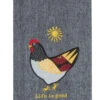 Life Is Good In The Coop Chicken Applique Tea Towel
