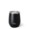 SWIG Matte Black Stemless Wine Cup 14 Oz. Stainless Steel And Insulated