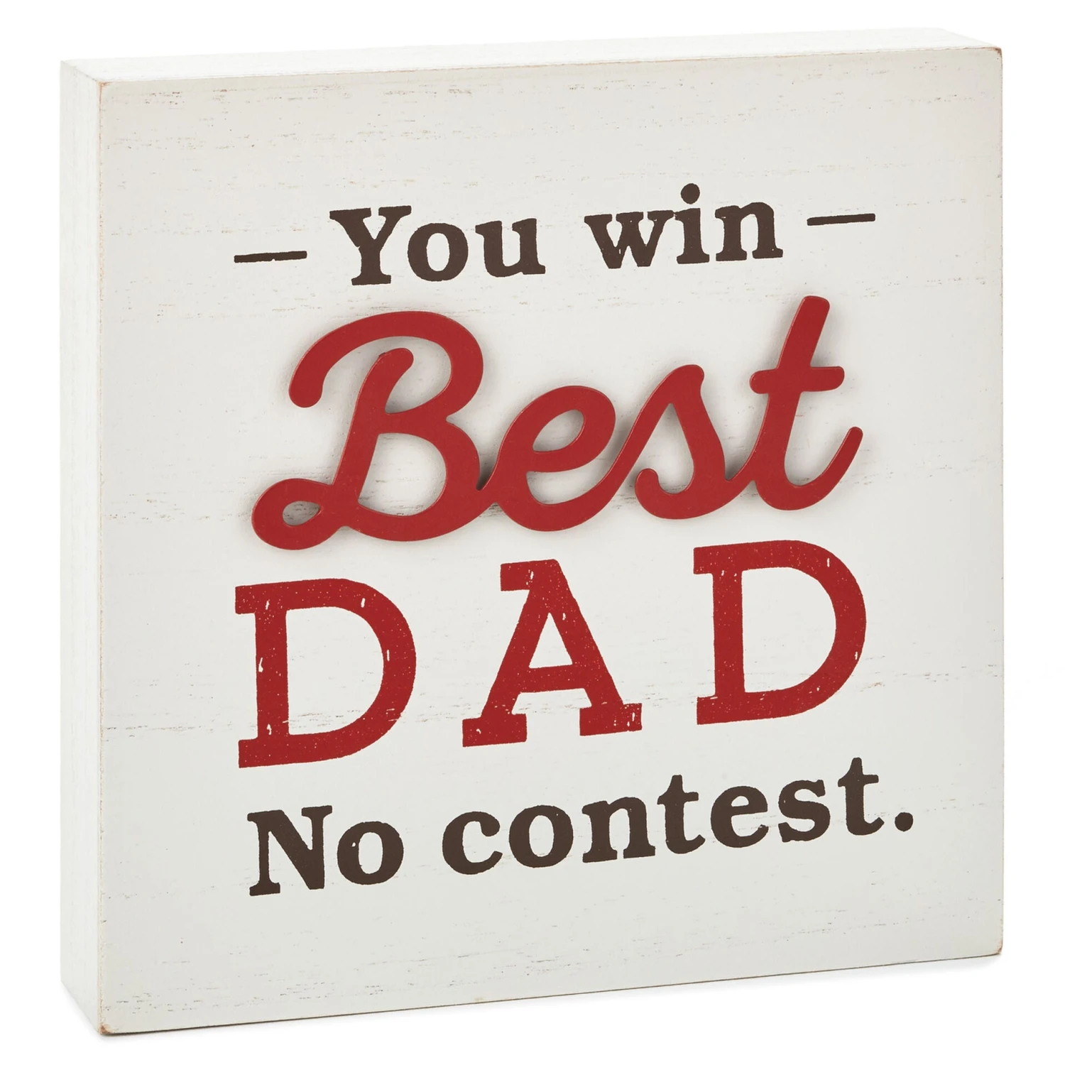 Hallmark You Win Best Dad Wood Quote Sign, 6x6 1 Hallmark You Win Best Dad Wood Quote Sign, 6x6