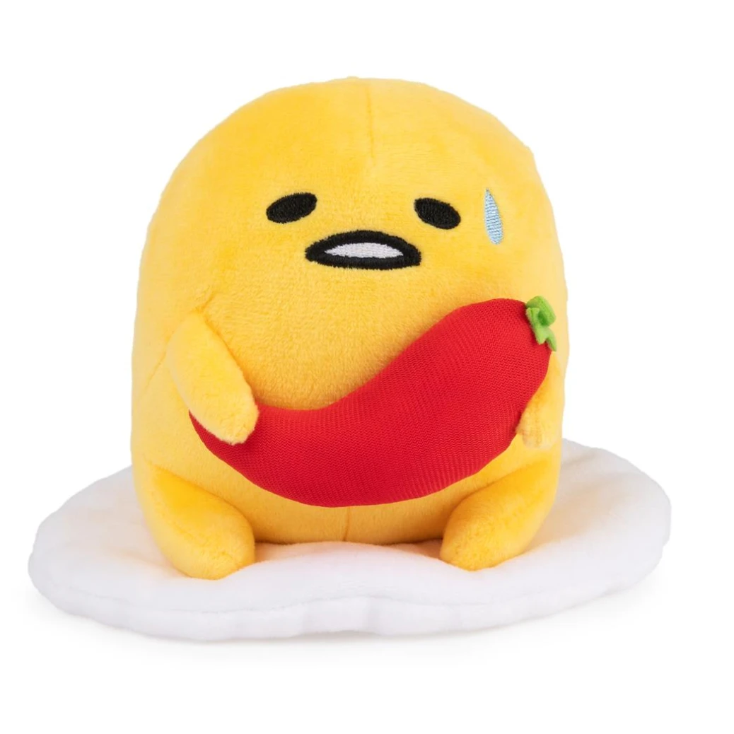 GUND Gudetama With Spicy Red Pepper 5" Stuffed Plush 1 GUND Gudetama With Spicy Red Pepper 5" Stuffed Plush