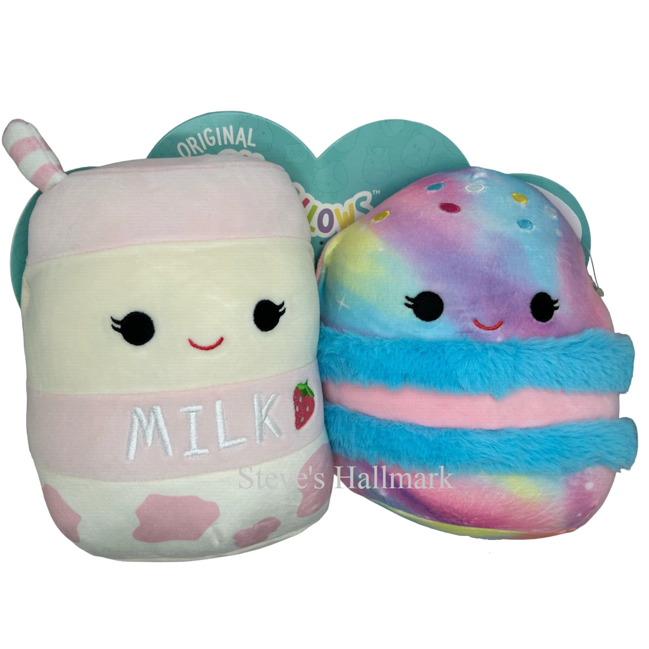 Squishmallow Pair Amelie The Strawberry Milk And Amandine The Macaron Set Of 2 8" Stuffed Plush By Kelly Toy 1 Squishmallow Pair Amelie The Strawberry Milk And Amandine The Macaron Set Of 2 8" Stuffed Plush By Kelly Toy